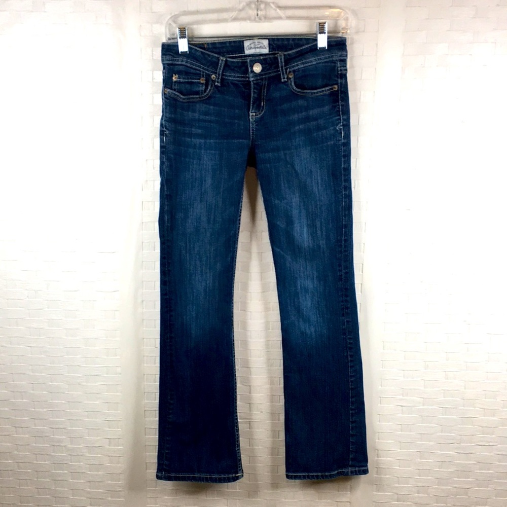 Aeropostale Blue Jeans 1/2 Short 29x28 Chelsea Bootcut Low-Rise *I